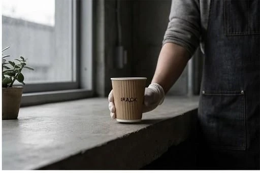 12oz Kraft Ripple Paper Cups factory